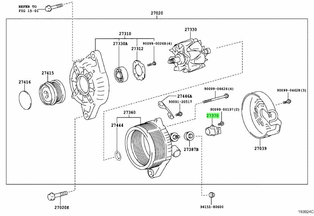 2737031220 щетки генератора toyota